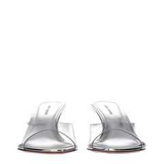 Amina Muaddi Transparente PVC Stiletto-Sandalen