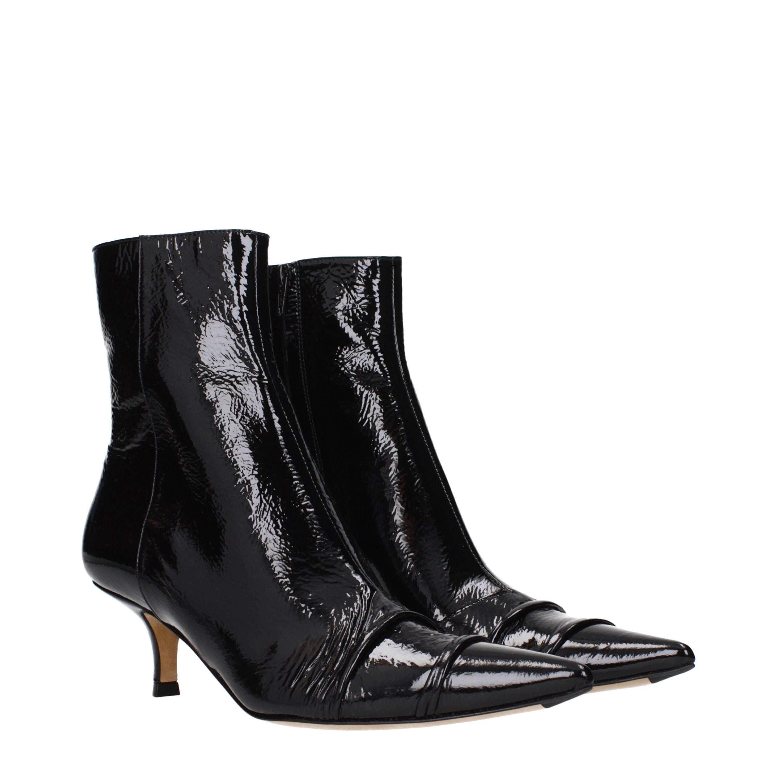 Maison Margiela Schwarze Ankle Boots aus Leder