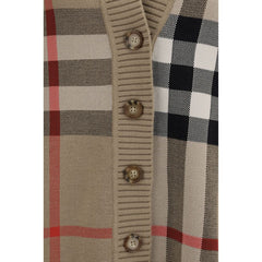 Burberry Beigefarbene Polyester-Strickjacke