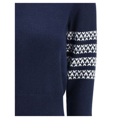 Thom Browne Blue Wool Oves Aries Sweatshirt
