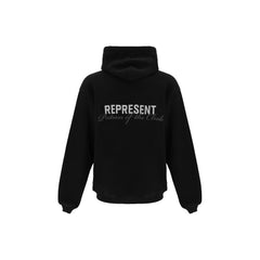Schwarzes Baumwoll-Sweatshirt mit Represent-Logo