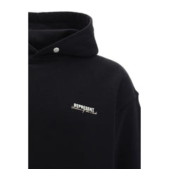 Schwarzes Baumwoll-Sweatshirt mit Represent-Logo