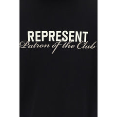 Schwarzes Baumwoll-Sweatshirt mit Represent-Logo