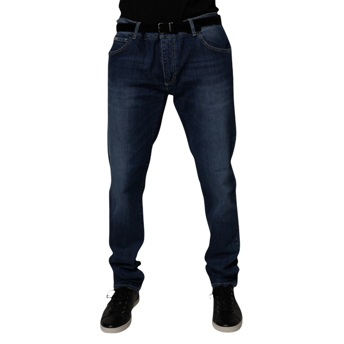 Dolce & Gabbana Blaue Jeans aus gewaschener Baumwolle mit Stretch, Skinny-Schnitt
