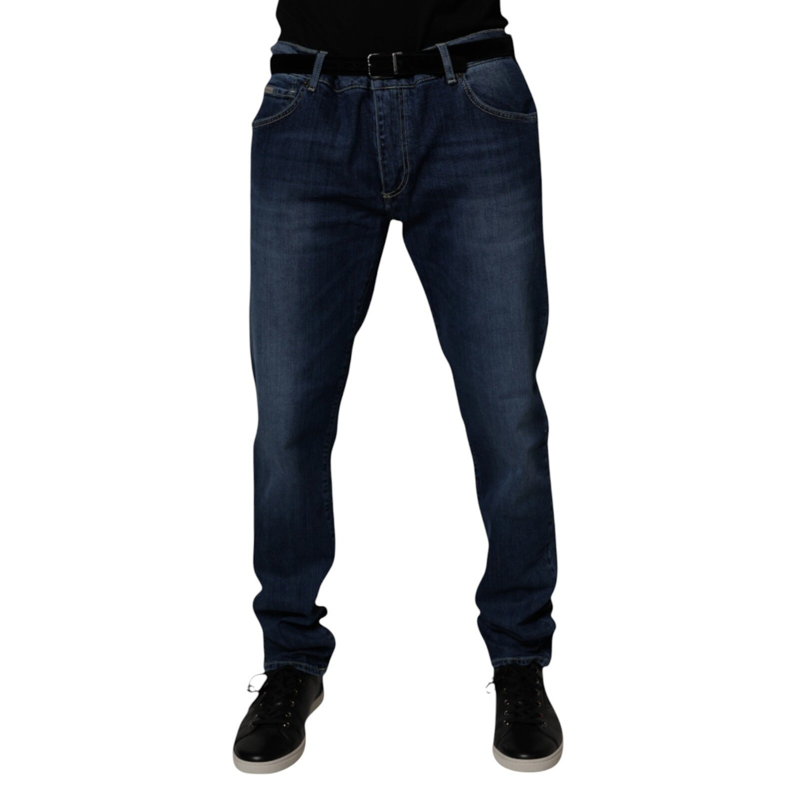 Dolce & Gabbana Blaue Jeans aus gewaschener Baumwolle mit Stretch, Skinny-Schnitt