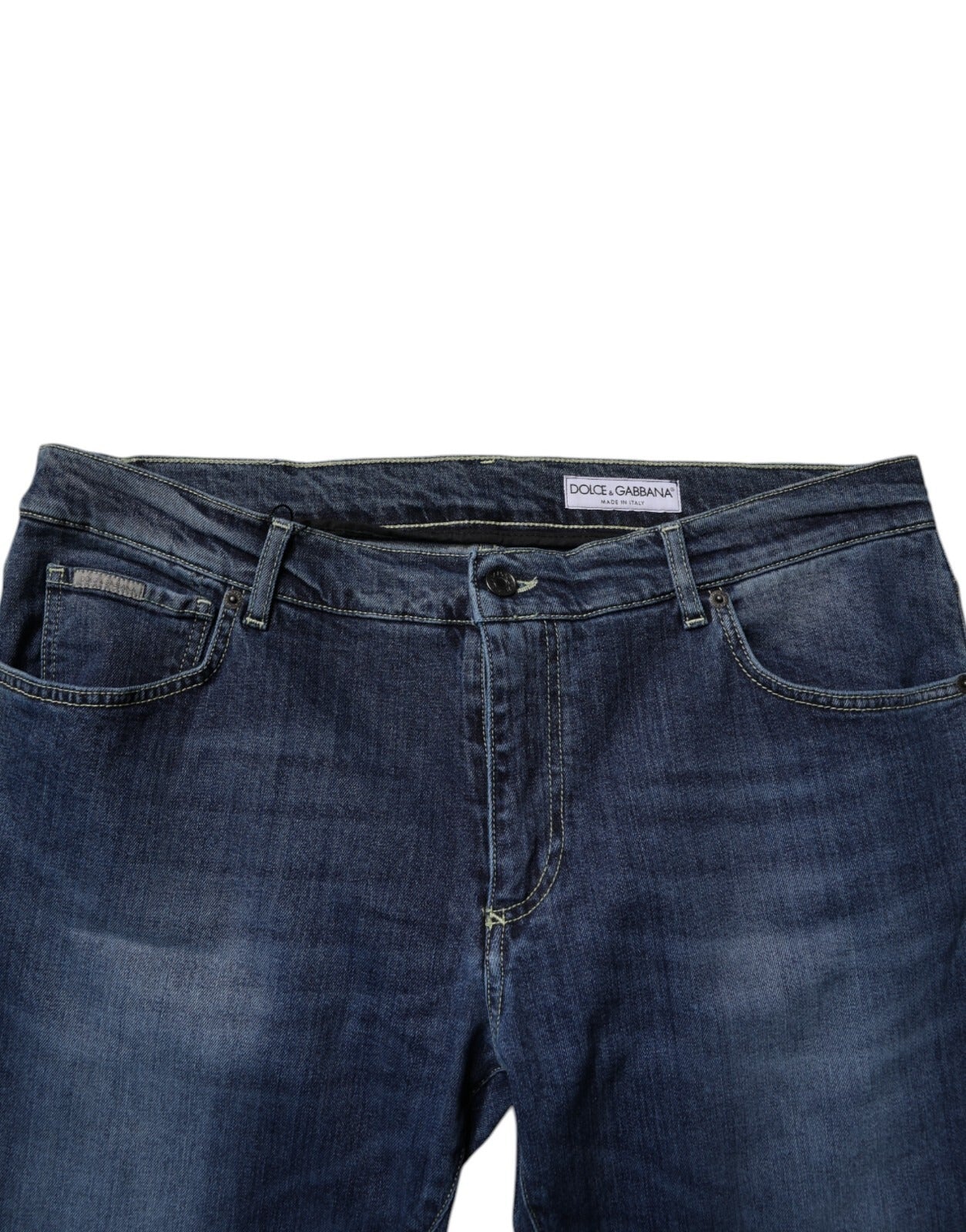 Dolce & Gabbana Blaue Jeans aus gewaschener Baumwolle mit Stretch, Skinny-Schnitt