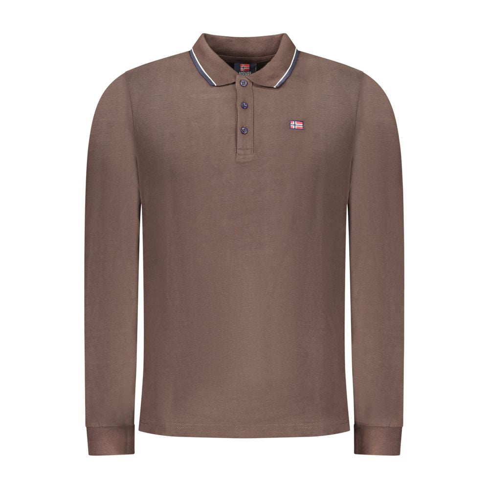 Norwegen 1963 Marrone Baumwolle Herren Polo-Shirt