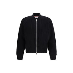 Thom Browne Zwarte Wollen Oves Aries Bomber