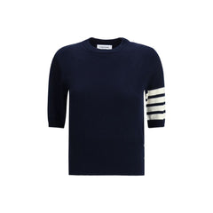 Thom Browne Sweatshirt aus blauer Fleecewolle