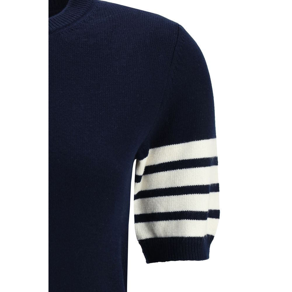 Thom Browne Sweatshirt aus blauer Fleecewolle