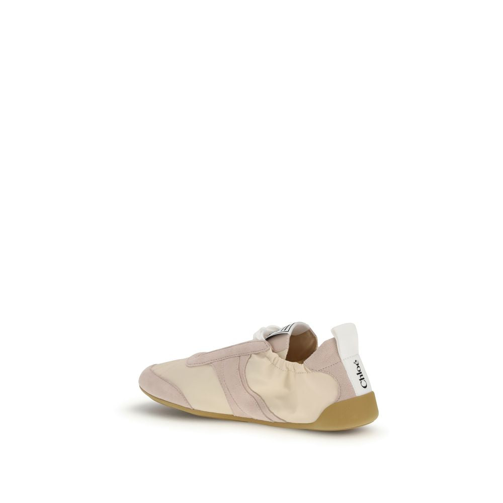 Chloé Beige Nylon Atletische Sneakers