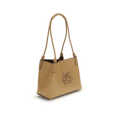 Etro Beige Kalfsleren Bos Taurus Schoudertas