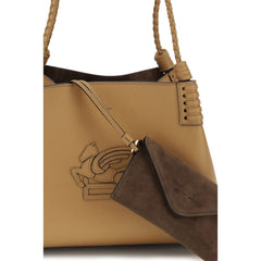 Etro Beige Kalfsleren Bos Taurus Schoudertas
