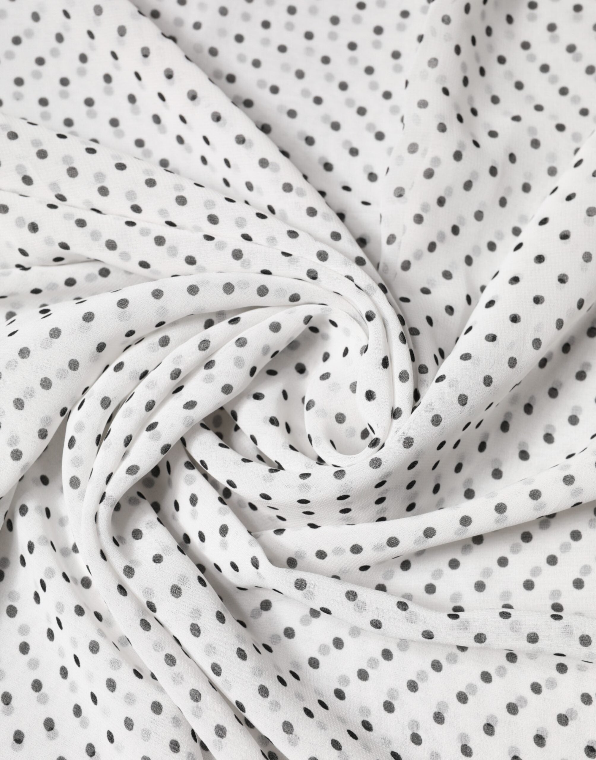 Dolce & Gabbana Witte Polyester Sjaal met Polka Dots