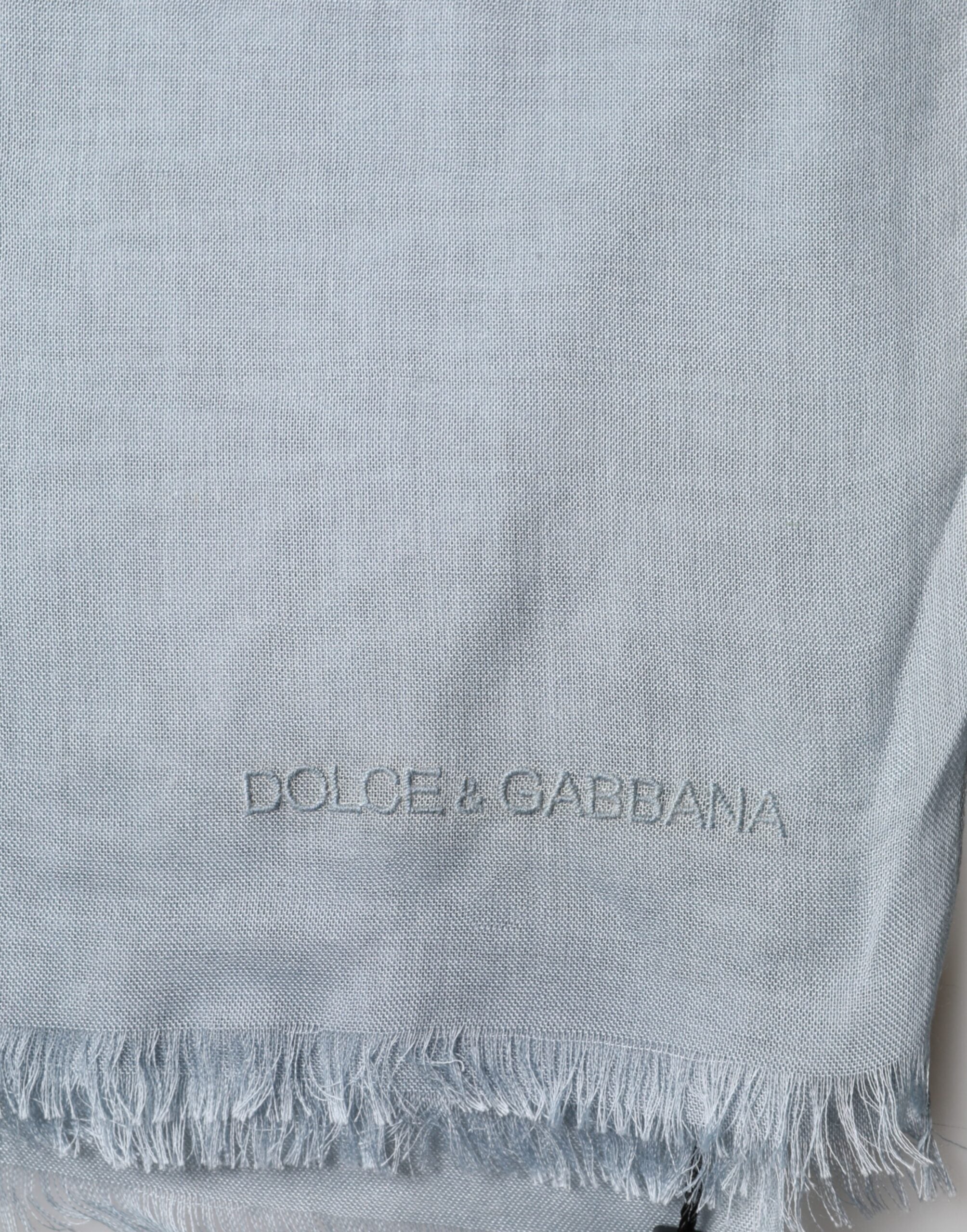 Dolce & Gabbana Light Blue Kaschmir-Strickschal