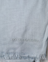 Dolce & Gabbana Light Blue Kaschmir-Strickschal