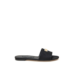 Dolce & Gabbana Schwarze Polyester-Slipper