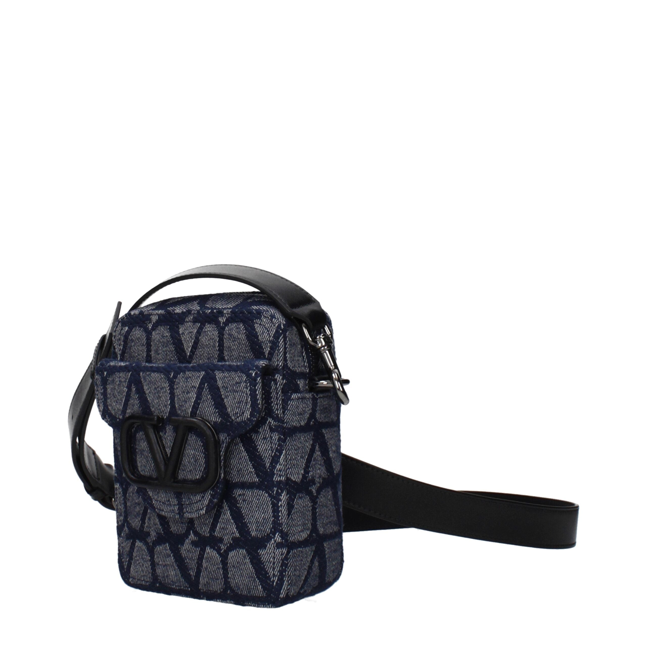 Valentino Garavani Umhängetasche aus blauem Stoff