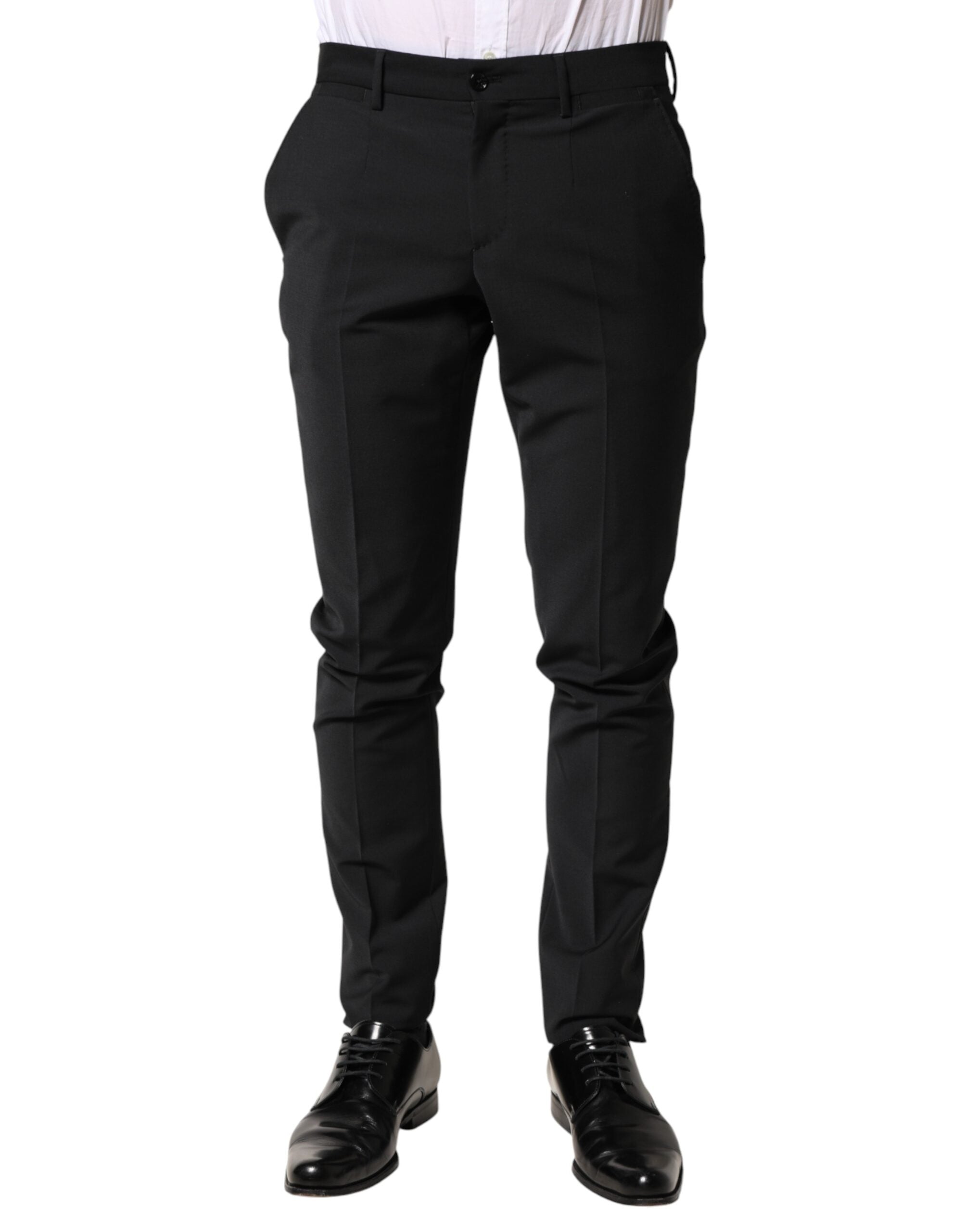 Dolce & Gabbana Schwarze Anzughose aus Wolle für Herren