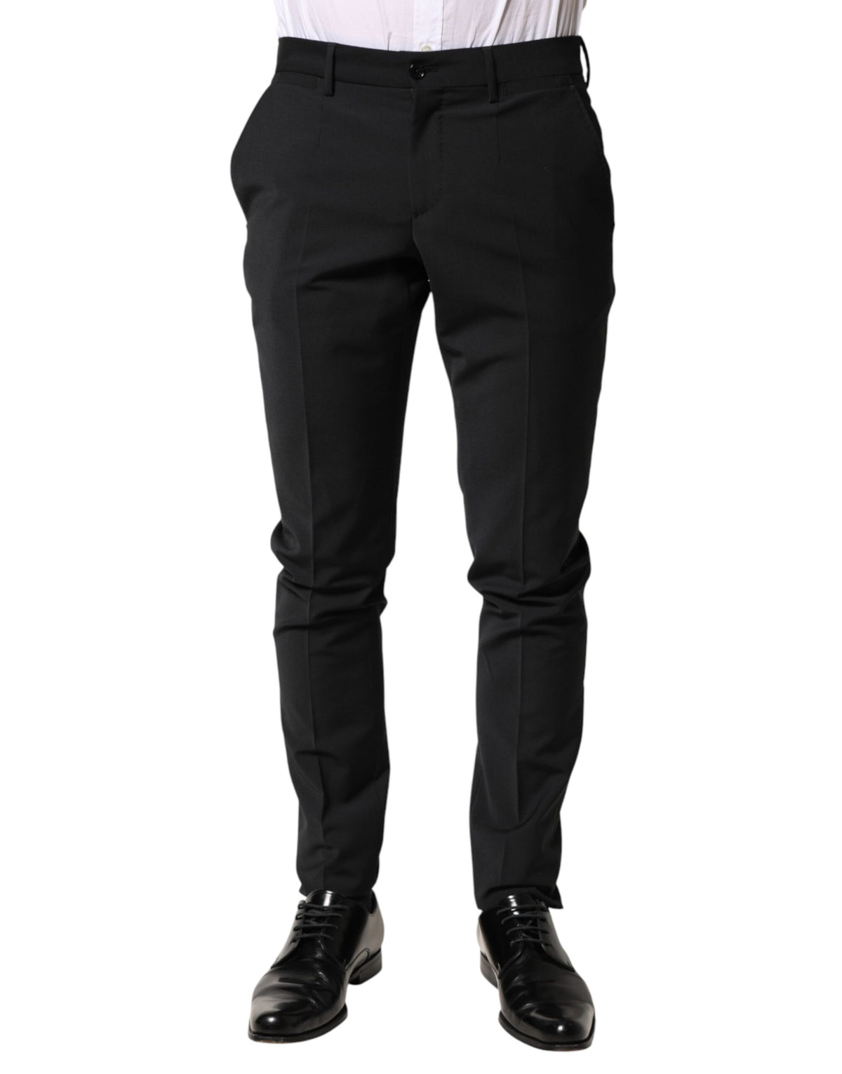 Dolce & Gabbana Schwarze Anzughose aus Wolle für Herren