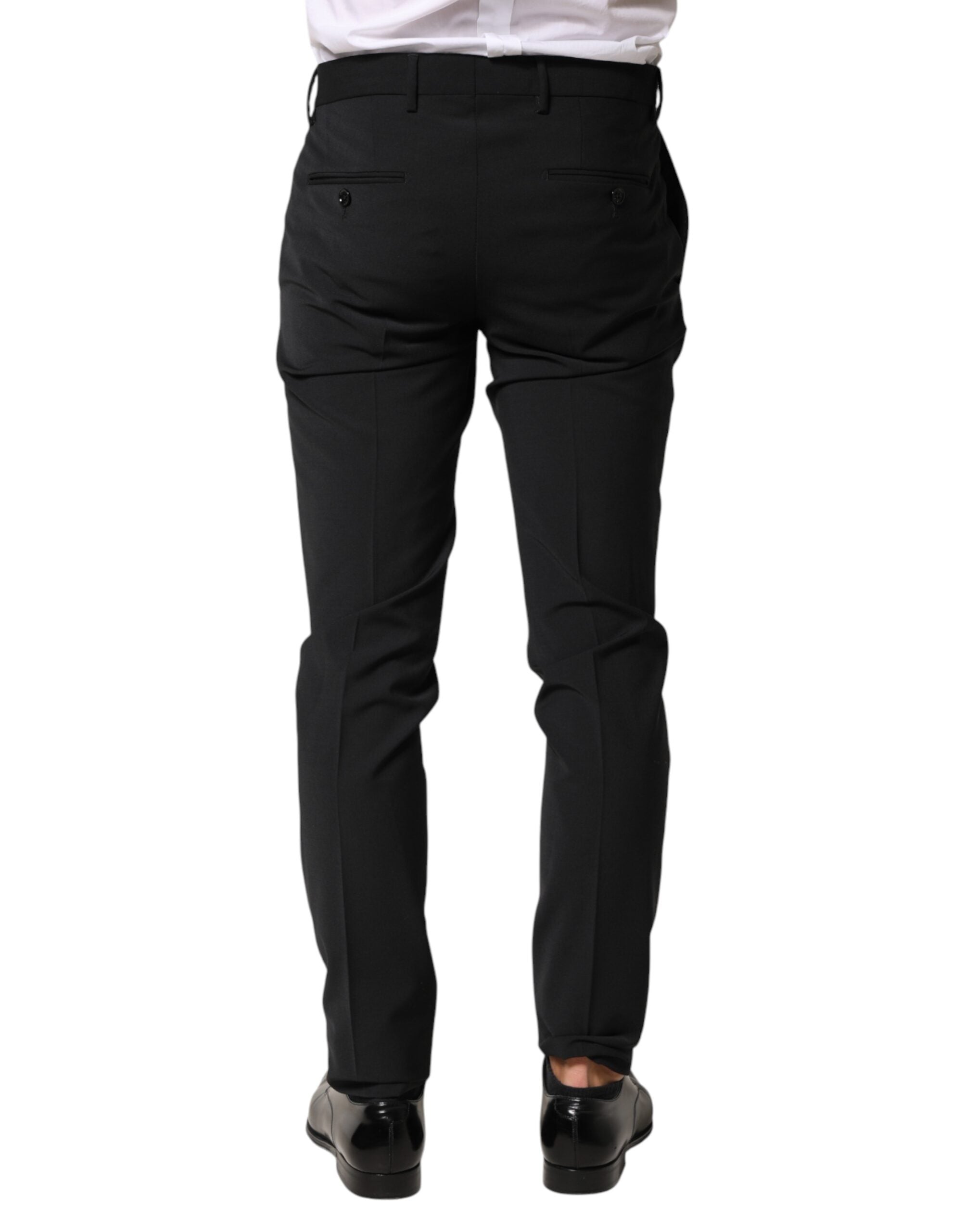 Dolce & Gabbana Schwarze Anzughose aus Wolle für Herren