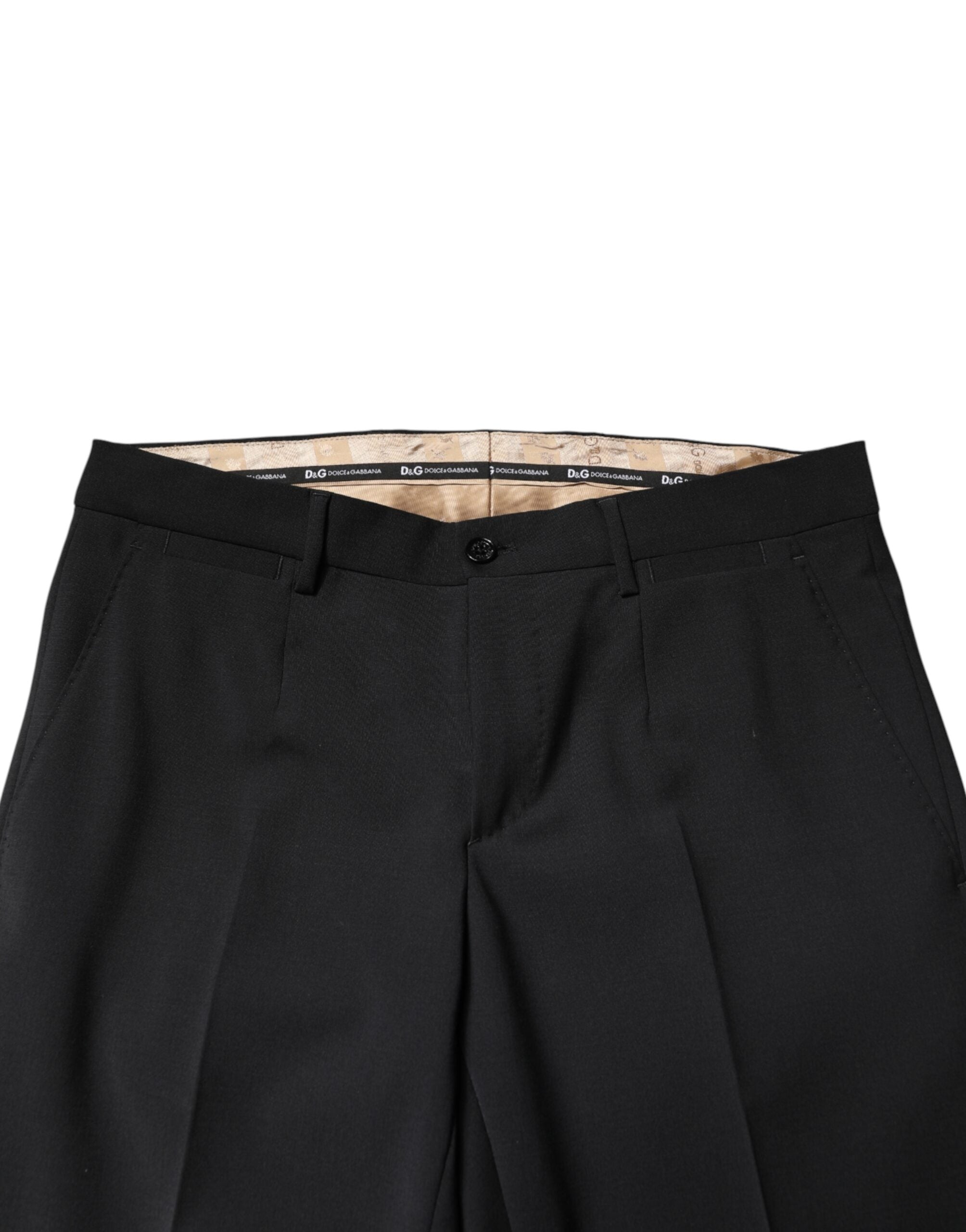 Dolce & Gabbana Schwarze Anzughose aus Wolle für Herren