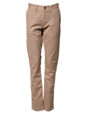 Sun68 Beige Baumwoll-Chino für Herren mit geradem Schnitt und mittlerer Bundhöhe