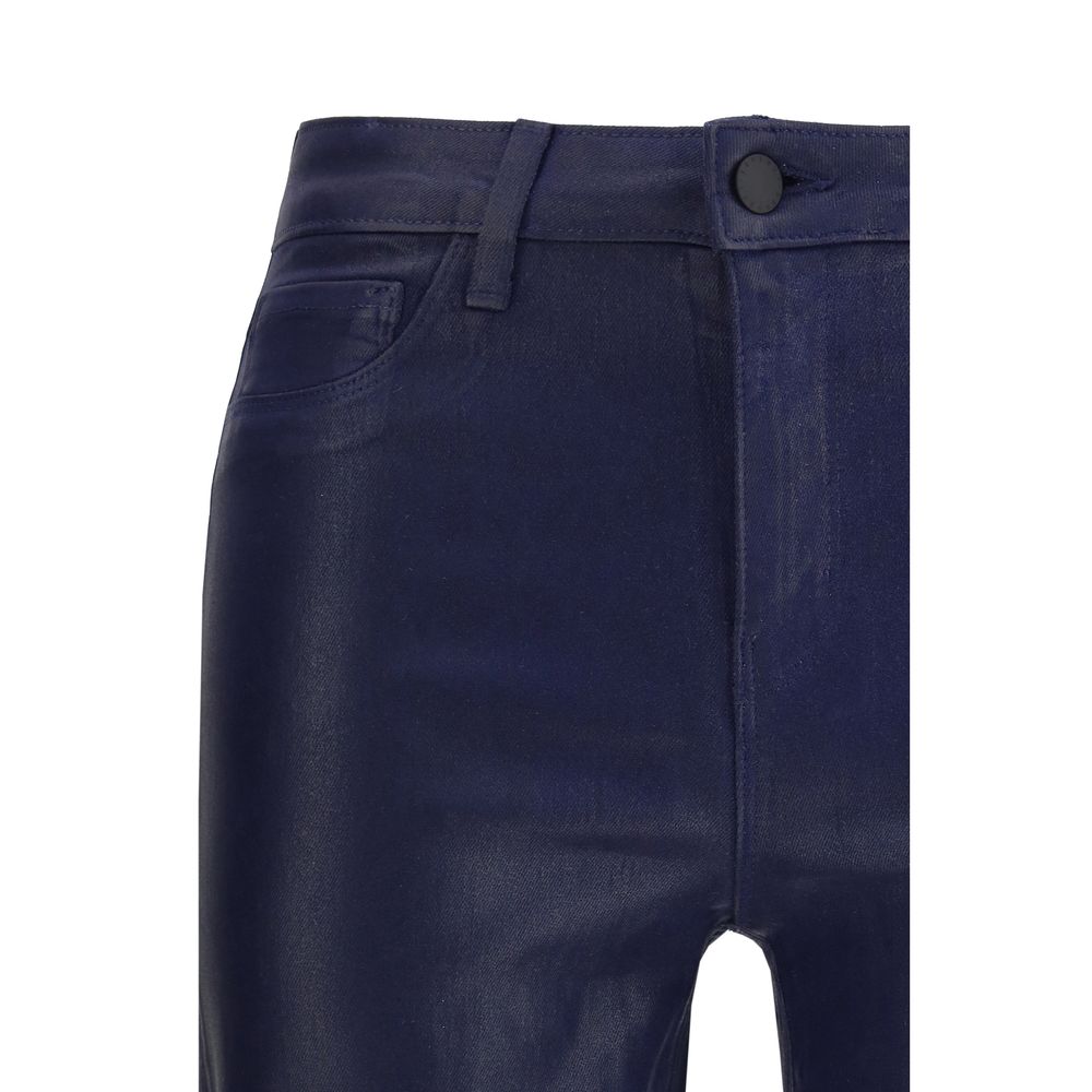 L'Agence Blue Casual Broek Katoen