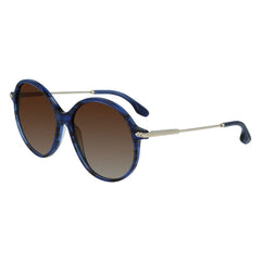Victoria Beckham blauwe acetaatzonnebril