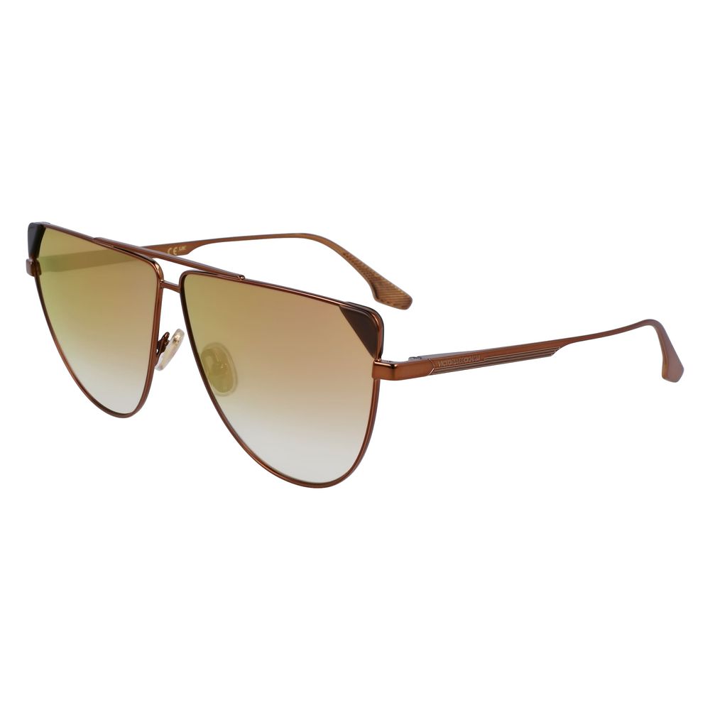 Victoria Beckham Braune Metallsonnenbrille