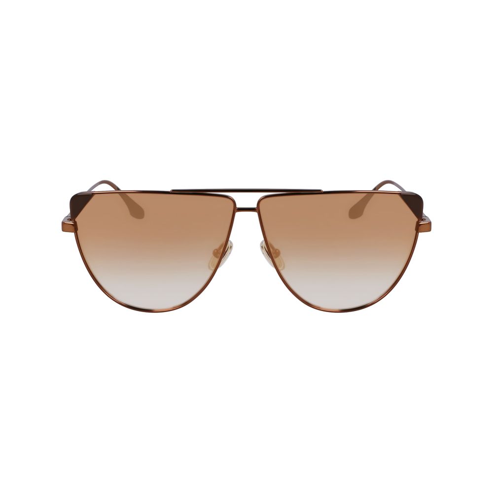 Victoria Beckham Braune Metallsonnenbrille