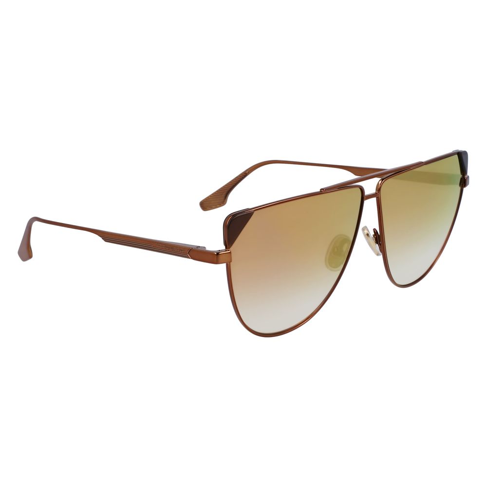 Victoria Beckham Braune Metallsonnenbrille