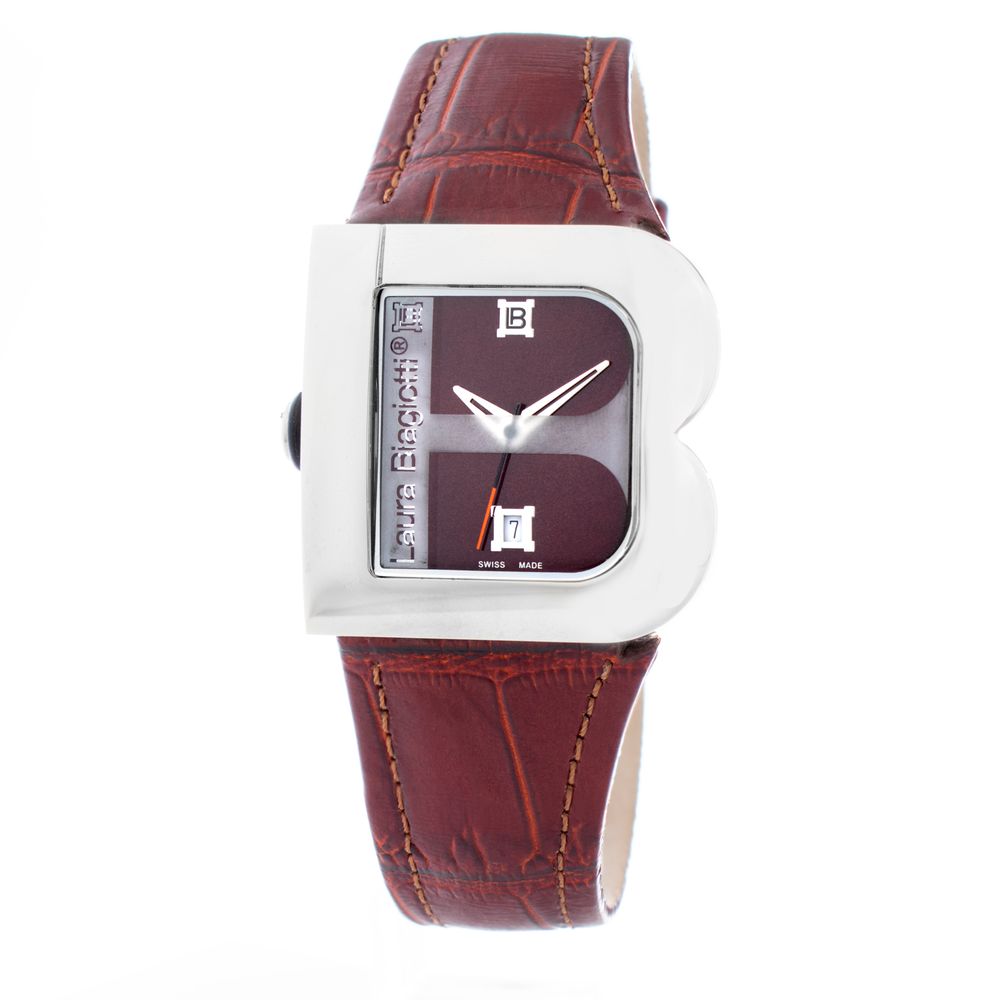 Laura Biagiotti braune Lederarmbanduhr