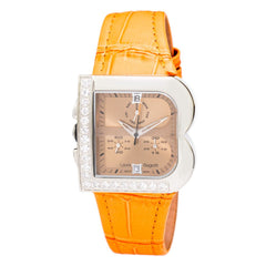 Laura Biagiotti Uhr aus orangefarbenem Leder