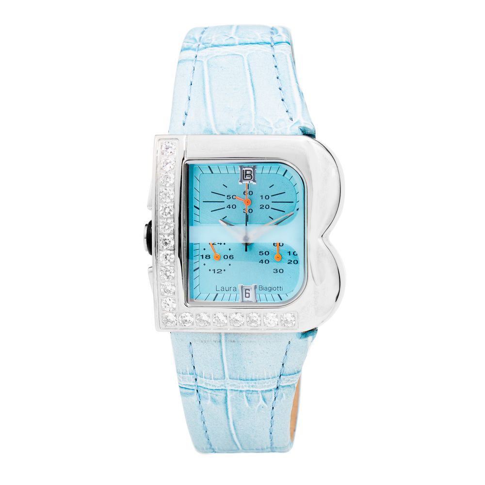 Laura Biagiotti Blaue Lederarmbanduhr