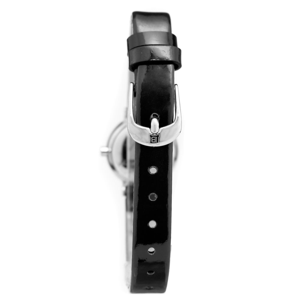 Laura Biagiotti Black Leather Dress Watch