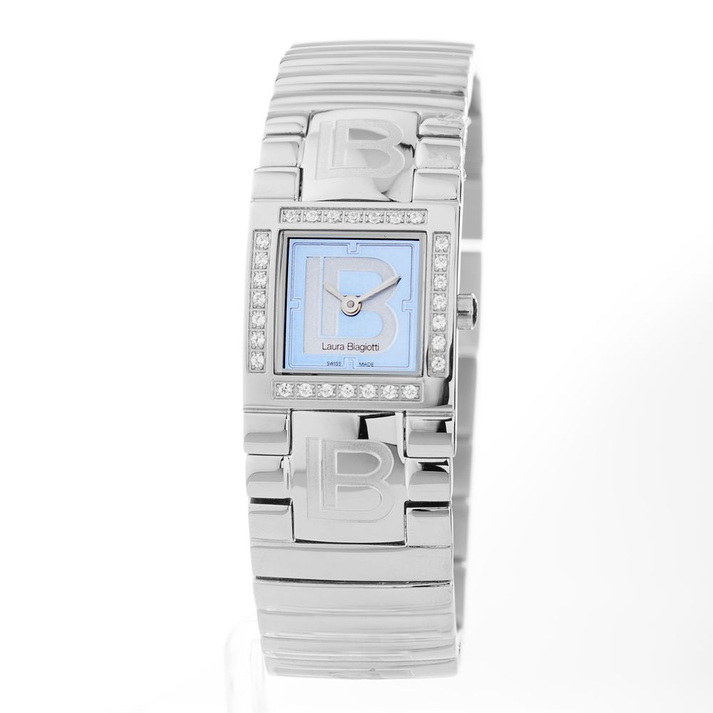 Laura Biagiotti Damen-Armbanduhr aus silberfarbenem Edelstahl