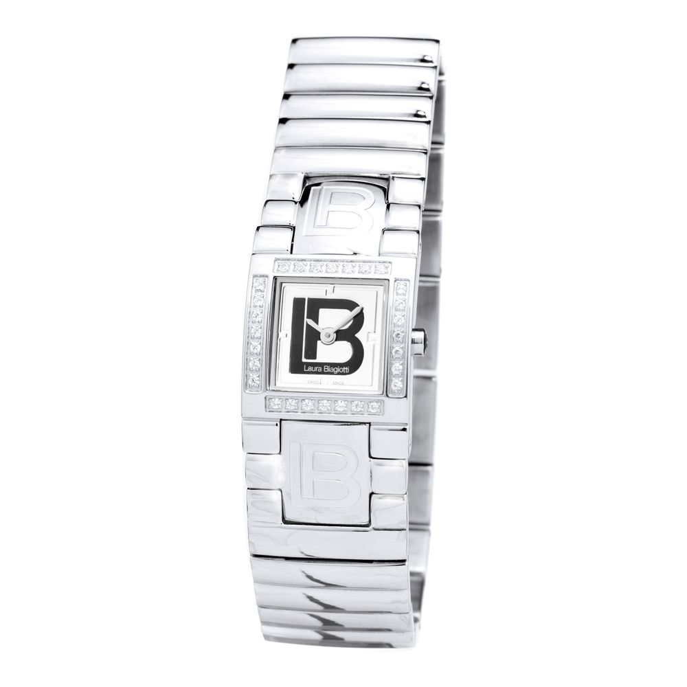 Laura Biagiotti Damen-Armbanduhr aus silberfarbenem Edelstahl
