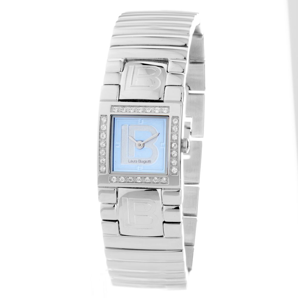 Laura Biagiotti Damen-Armbanduhr aus silberfarbenem Edelstahl