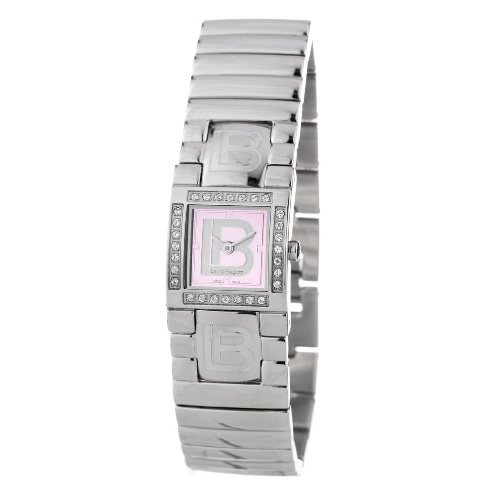 Laura Biagiotti Damen-Armbanduhr aus silberfarbenem Edelstahl