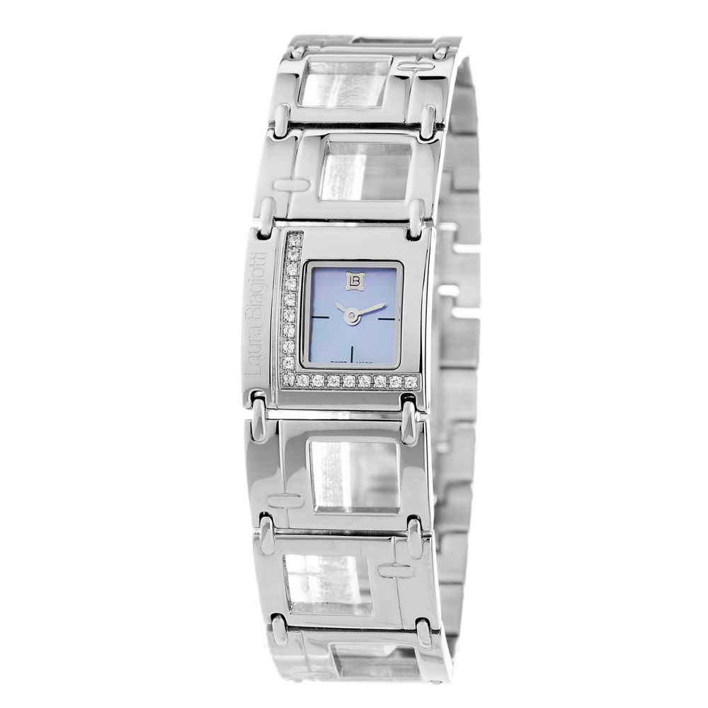 Laura Biagiotti Damen-Armbanduhr aus silberfarbenem Edelstahl