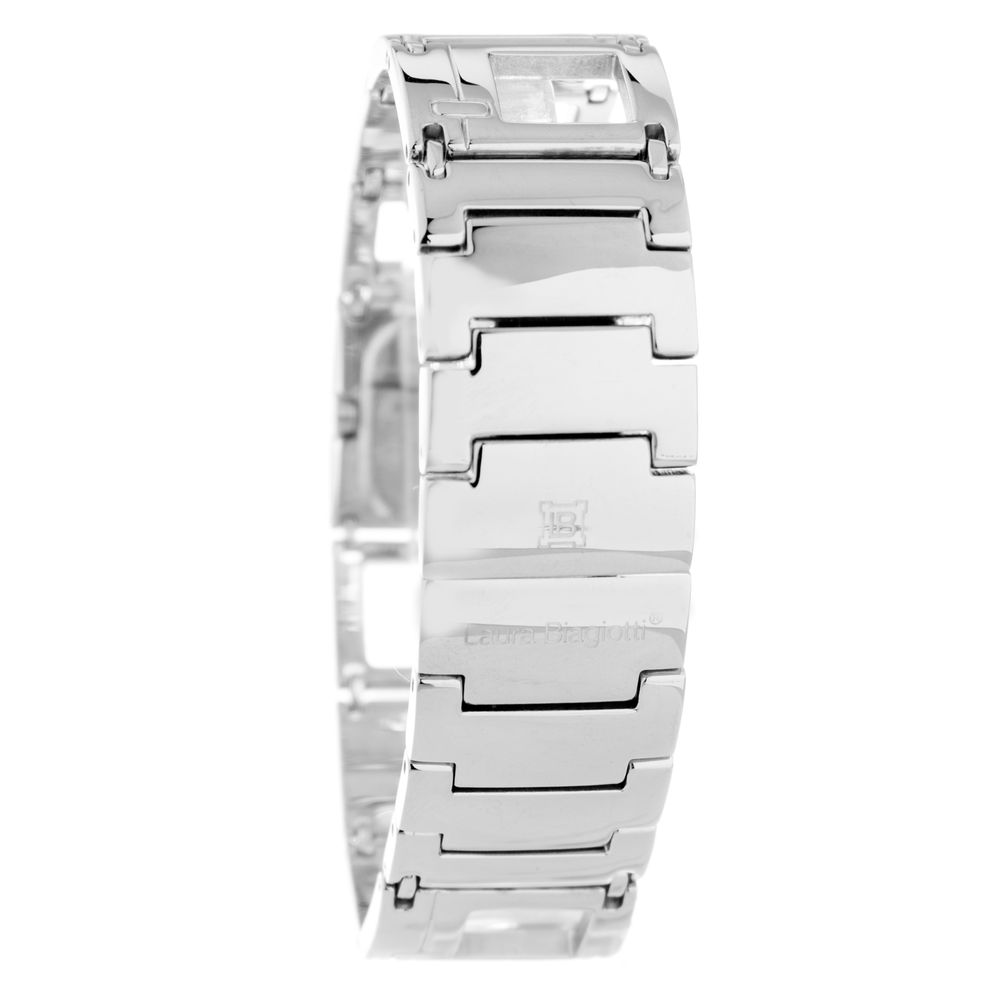 Laura Biagiotti Damen-Armbanduhr aus silberfarbenem Edelstahl