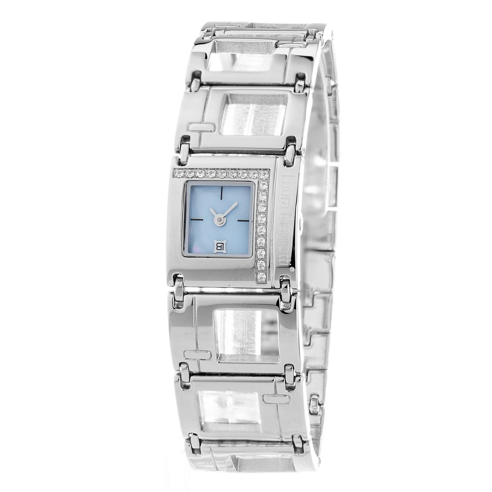 Laura Biagiotti Damen-Armbanduhr aus silberfarbenem Edelstahl