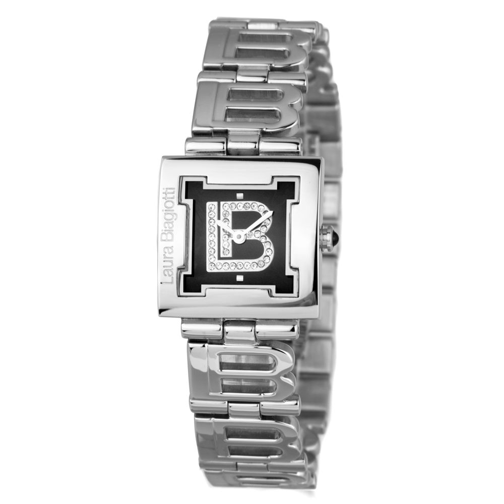Laura Biagiotti Damen-Armbanduhr aus silberfarbenem Edelstahl