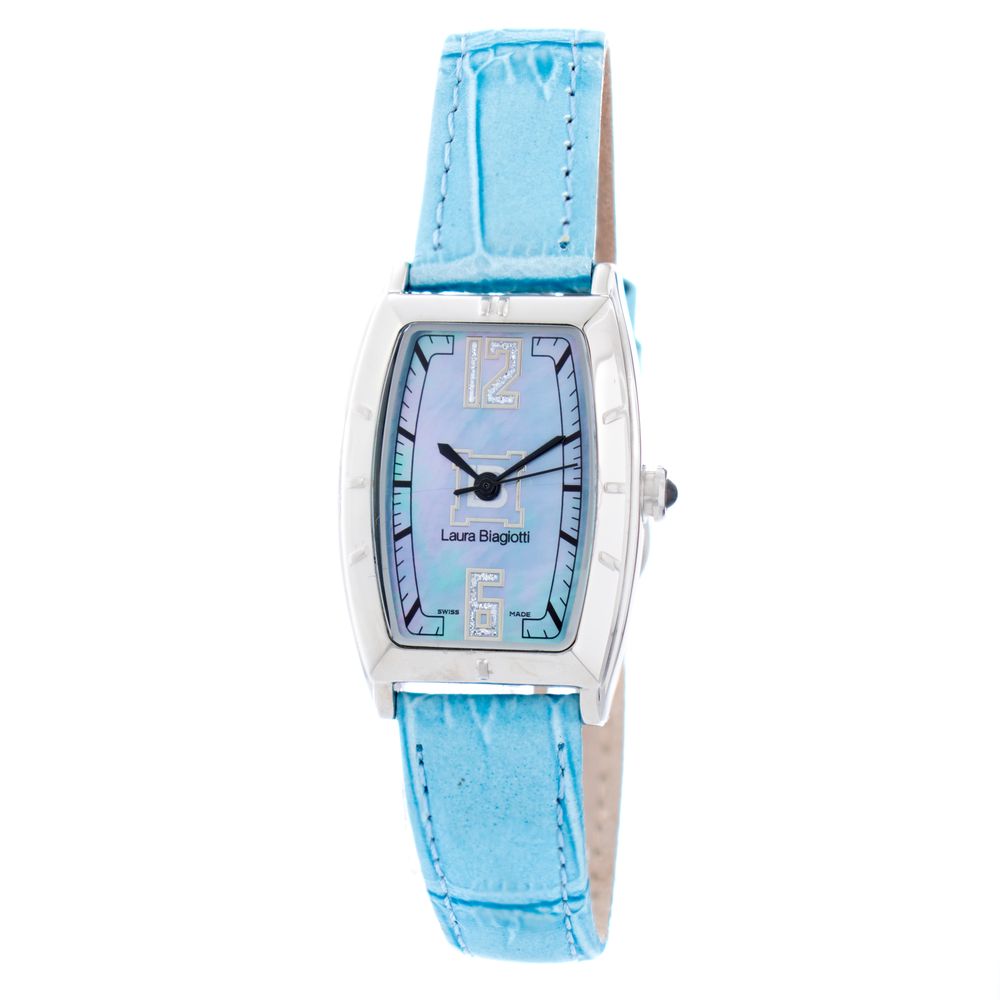 Laura Biagiotti Blaue Lederarmbanduhr