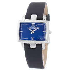 Laura Biagiotti Schwarze Lederarmbanduhr