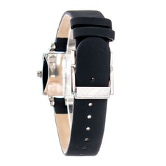 Laura Biagiotti Schwarze Lederarmbanduhr