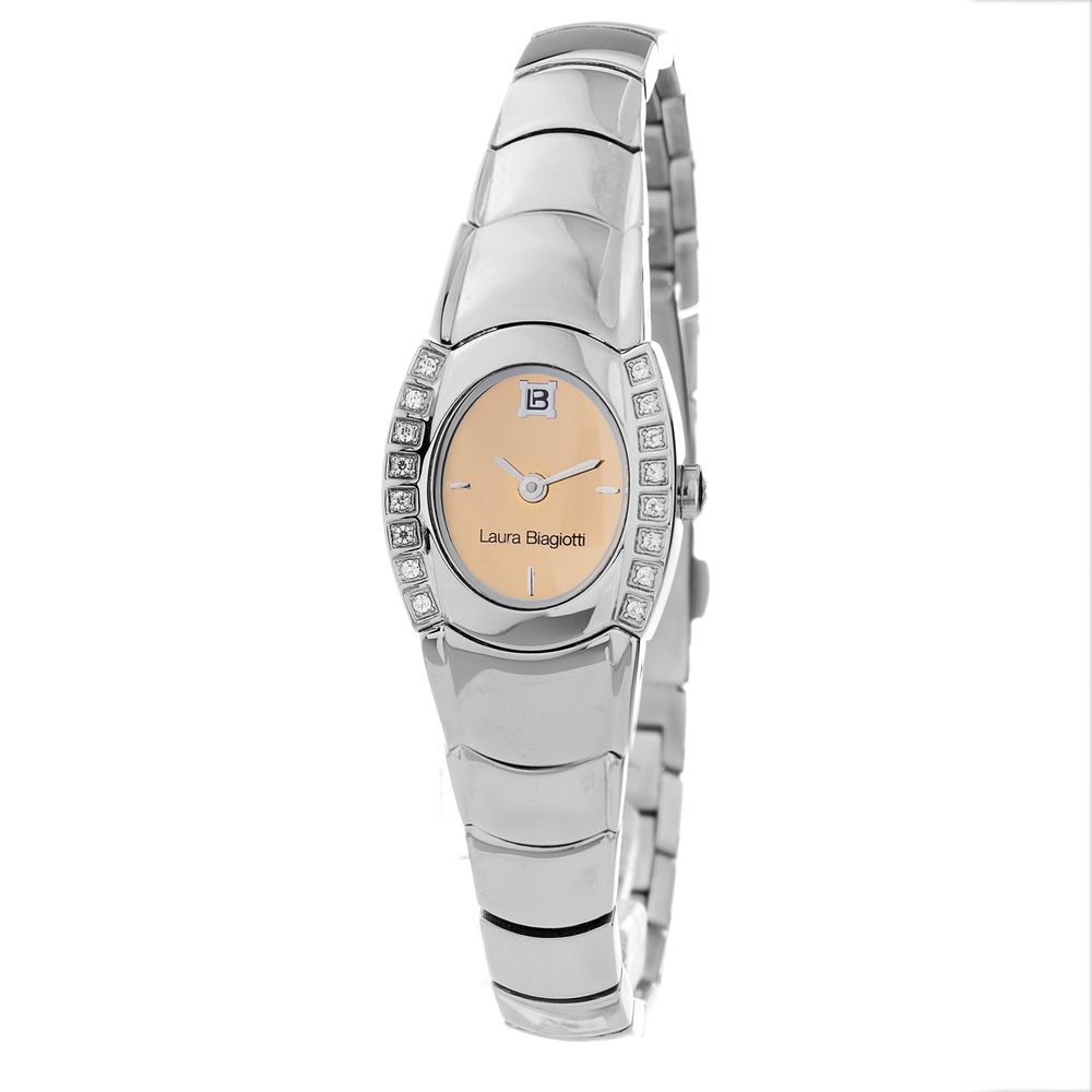 Laura Biagiotti Damen-Armbanduhr aus silbernem Edelstahl