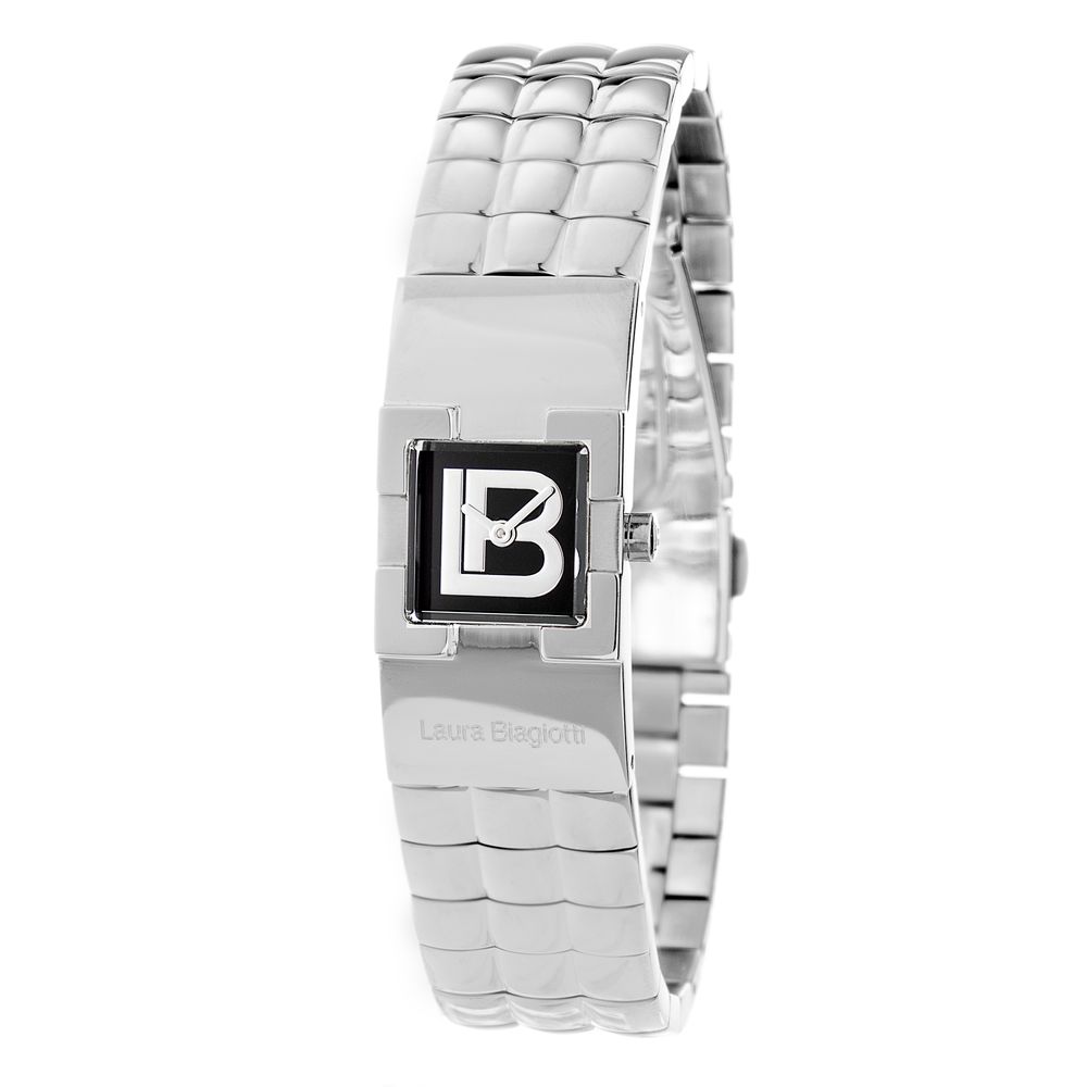 Laura Biagiotti Damen-Armbanduhr aus silberfarbenem Edelstahl