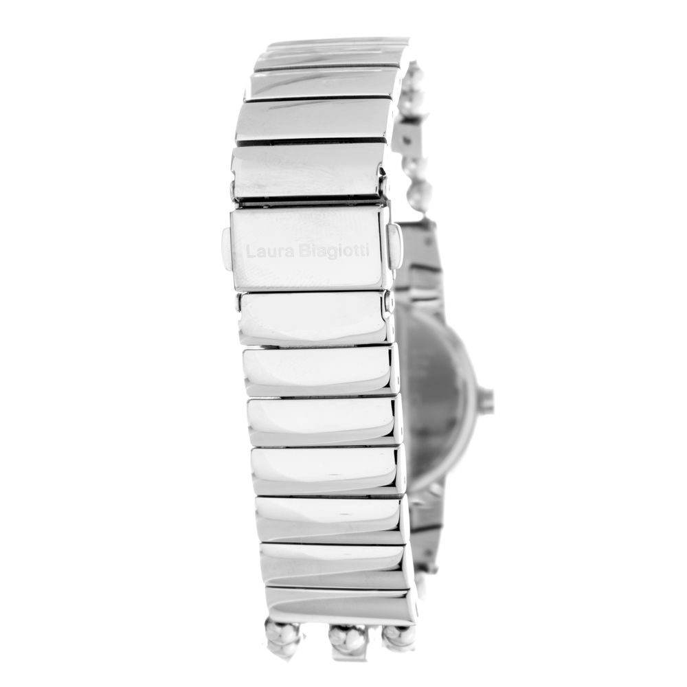 Laura Biagiotti Damen-Armbanduhr aus silberfarbenem Edelstahl